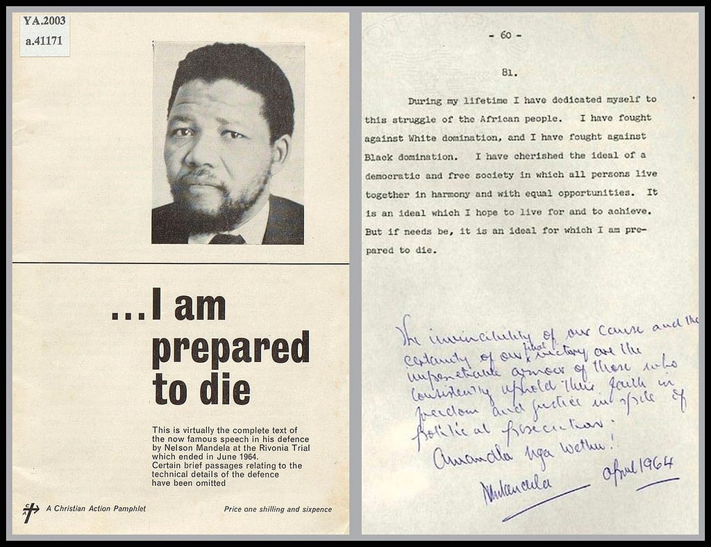 Mandela's Prepared To Die Speech