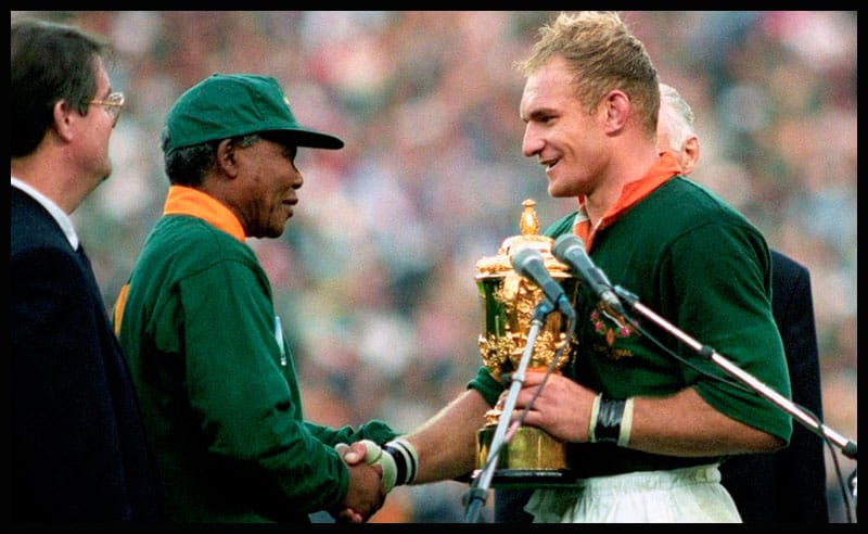 Mandela and Francois Pienaar World Cup